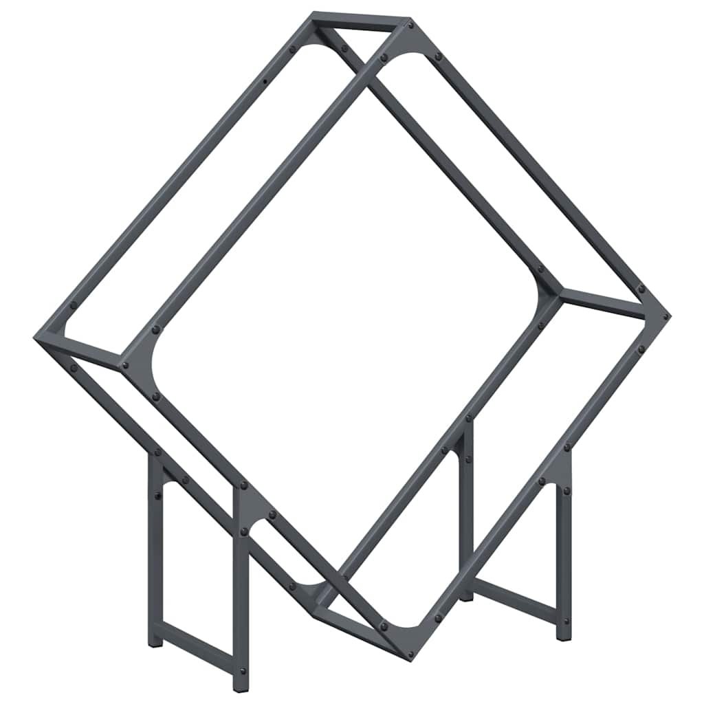 vidaXL Stojak na drewno opałowe, antracyt, 80x25x80 cm