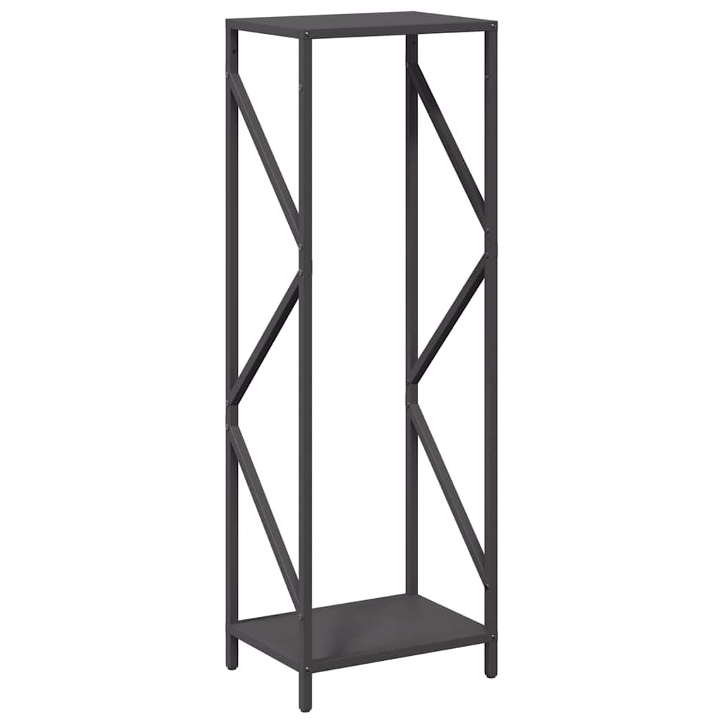 vidaXL Stojak na drewno opałowe czarny 34x25x100 cm