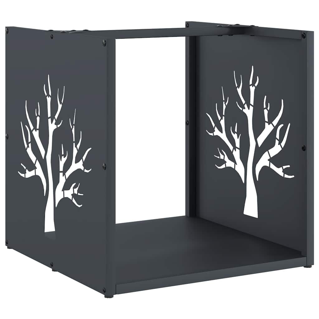 vidaXL Stojak na drewno opałowe antracyt Stal walcowana na zimno