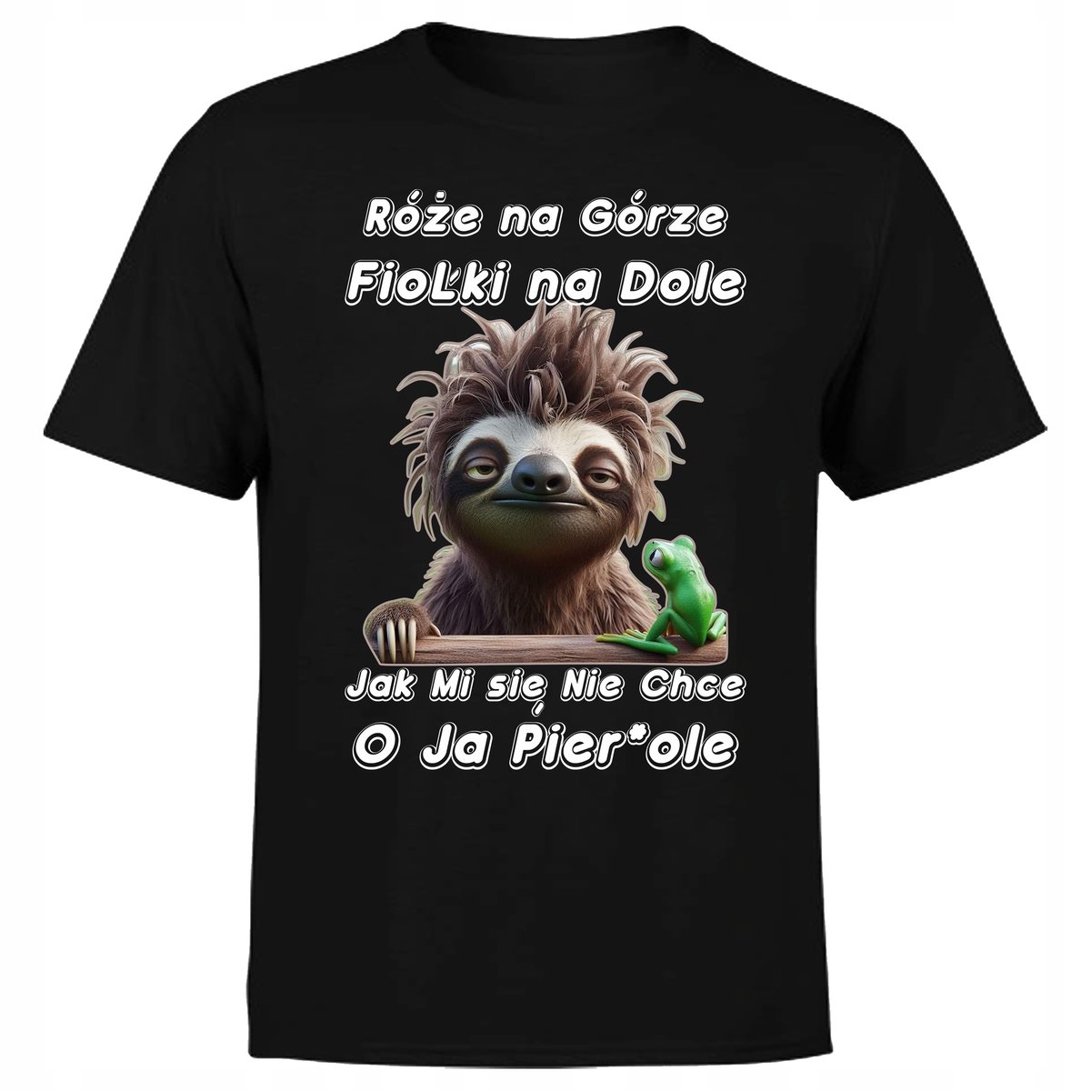 KOSZULKA MĘSKA Z NADRUKIEM LENIWIEC PRACA LENIUCH ŚMIESZNA LEŃ PREZENT XL