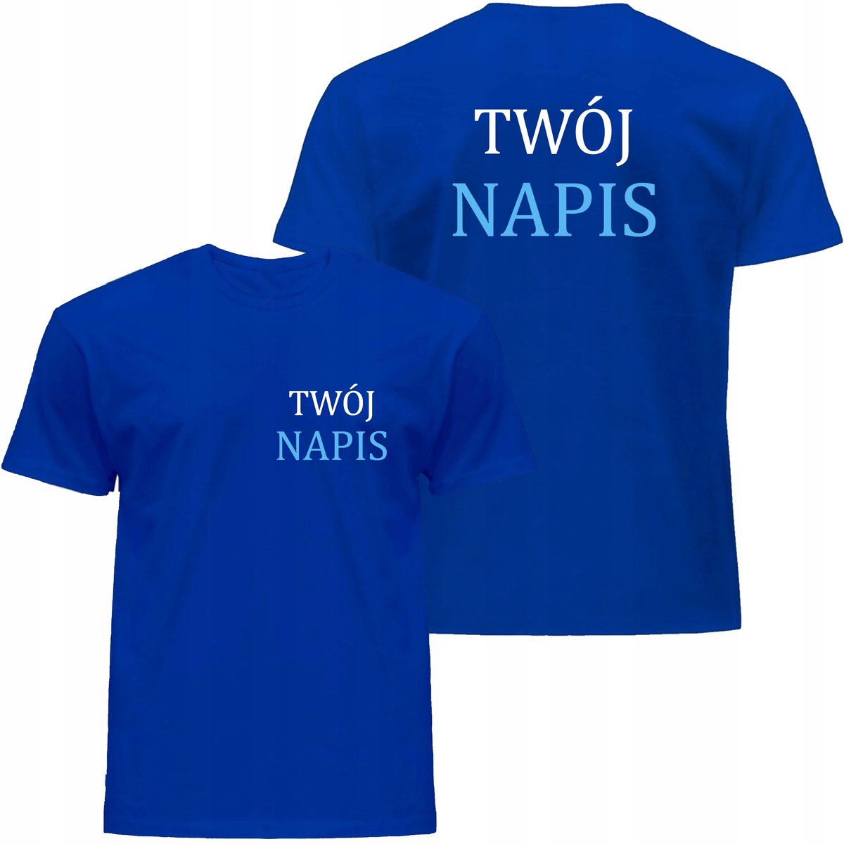 Koszulka męska z własnym nadrukiem, logo, napisem personalizowana 5XL