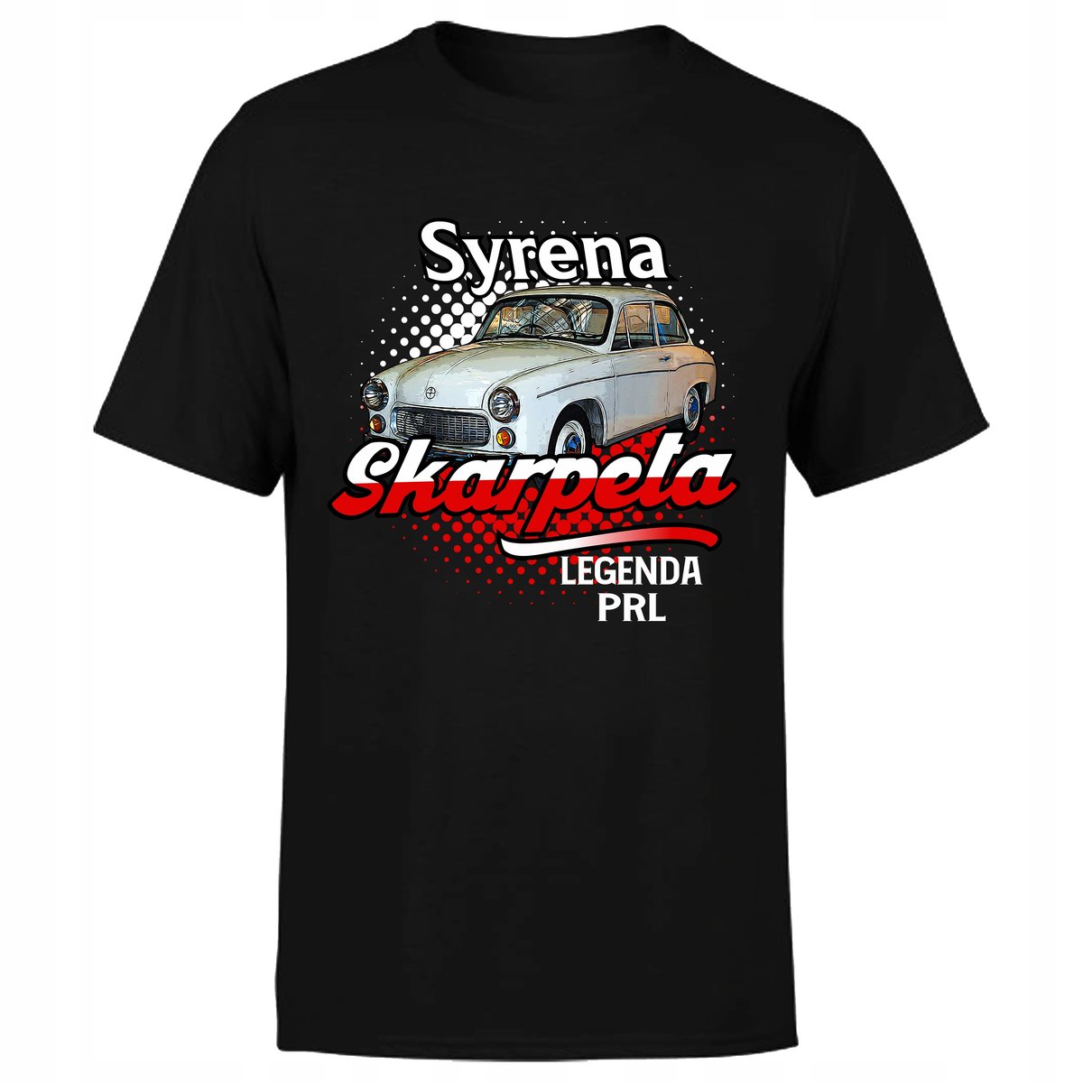 Koszulka męska z nadrukiem SYRENA kultowe auta PRL S
