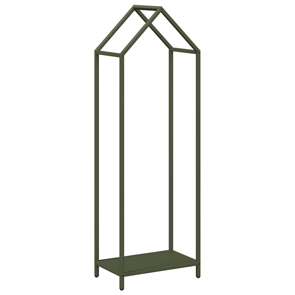 vidaXL Stojak na drewno opałowe Oliwkowy Zielony 40x25x120 cm
