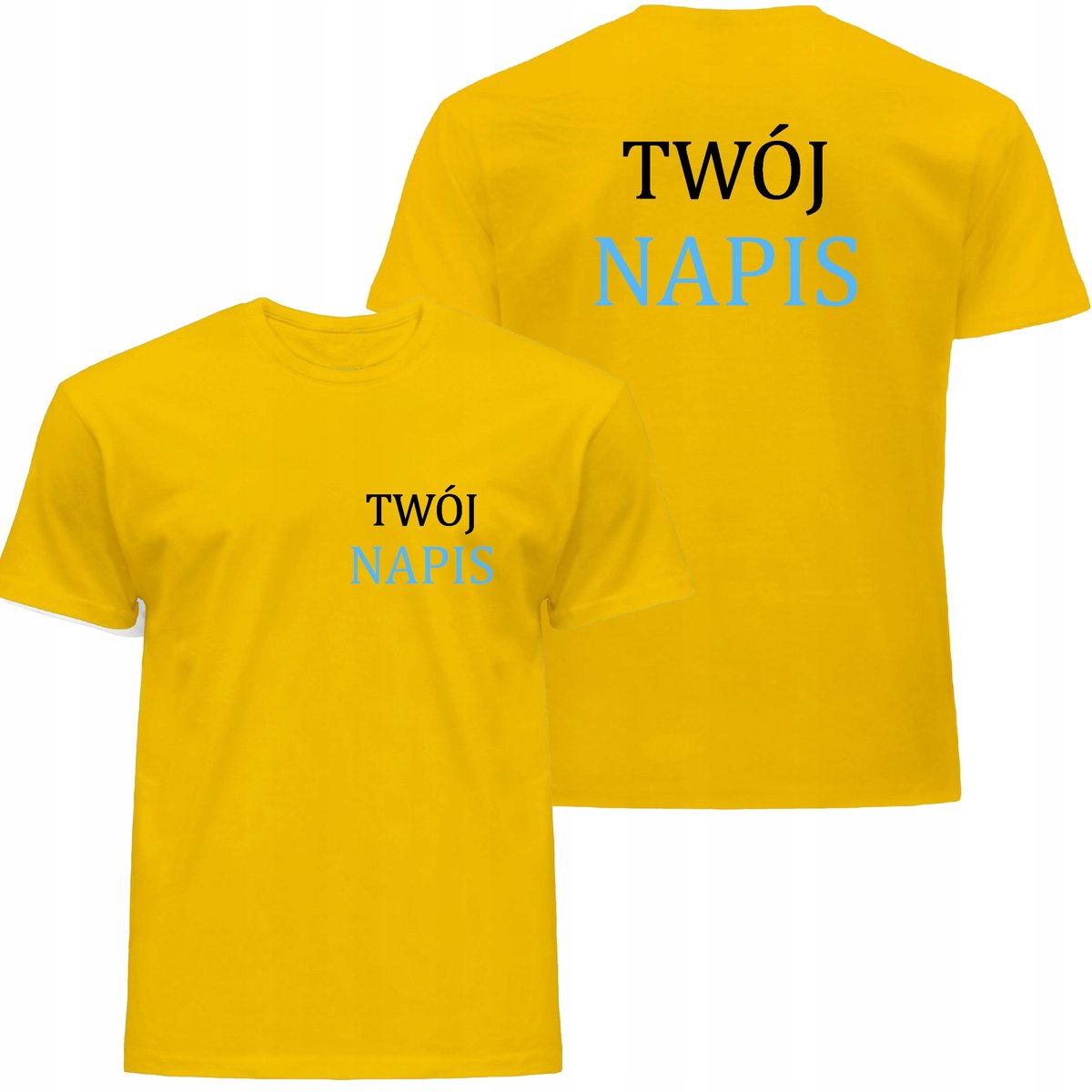 Koszulka męska z własnym nadrukiem, logo, napisem personalizowana XL