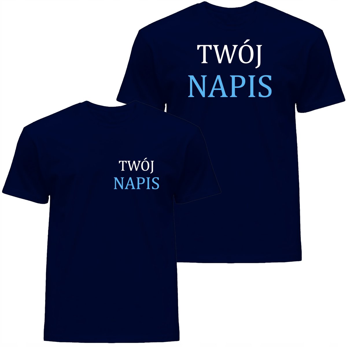 Koszulka męska z własnym nadrukiem, logo, napisem personalizowana L