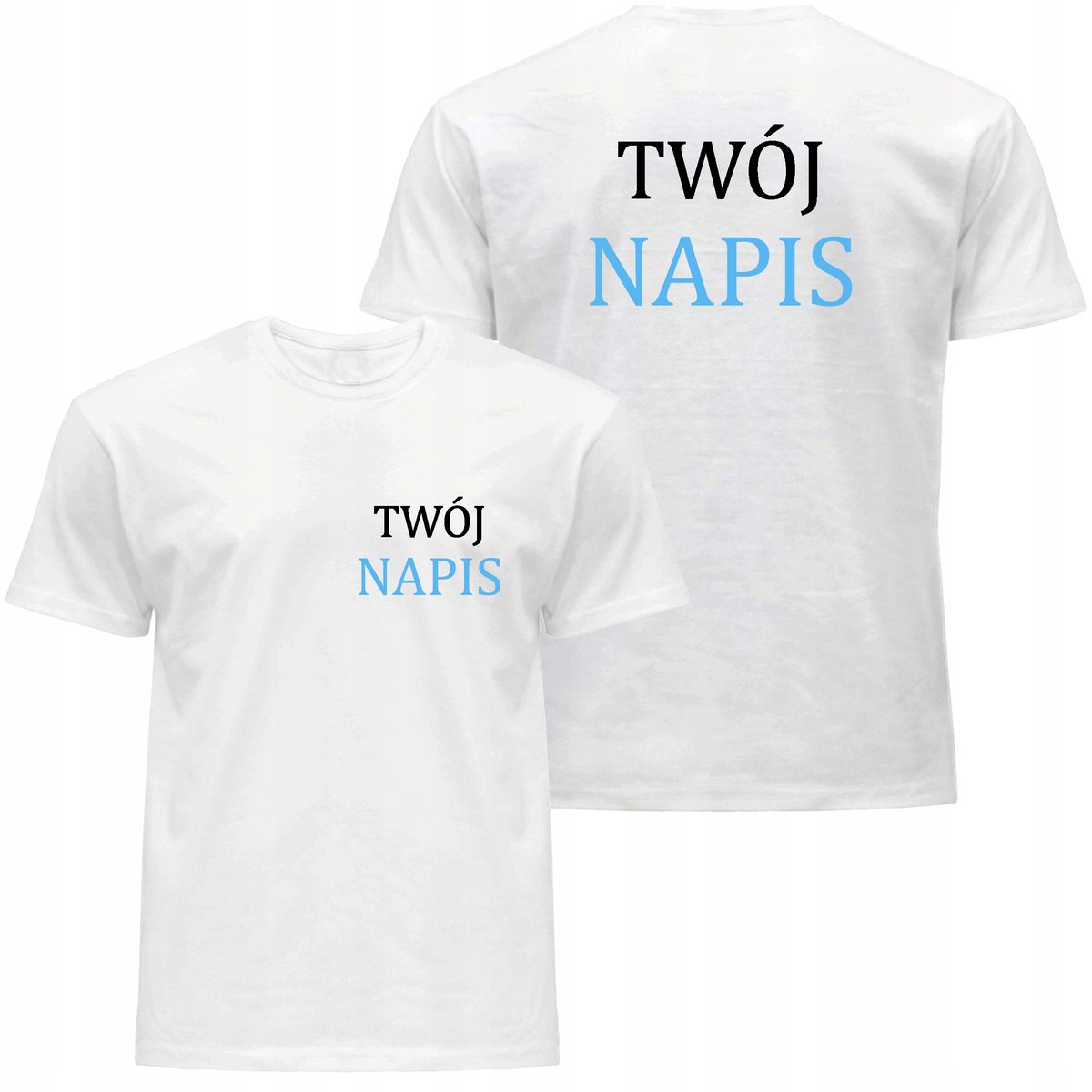 Koszulka męska z własnym nadrukiem, logo, napisem personalizowana L