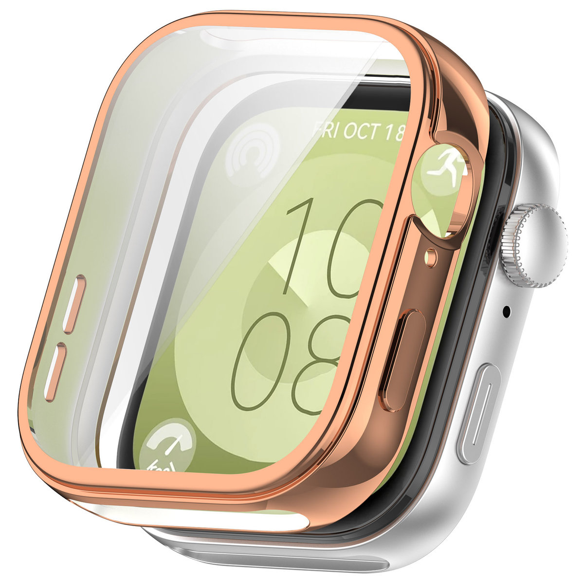 Pełne etui ochronne 360° Vanfone do Huawei Watch Fit 3, różowe złoto