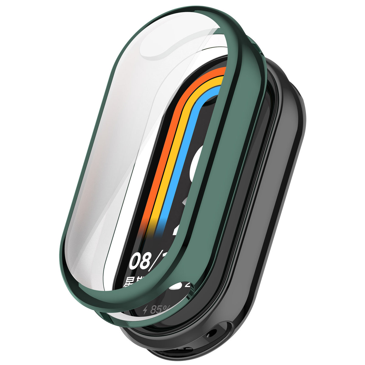 Pełne etui ochronne 360° Vanfone do Xiaomi Smart Mi Band 8/9, zielony