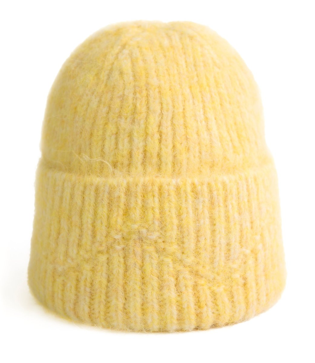 Czapka Damska Młodzieżowa Beanie Podwijana Zimowa Casualowa Ciepła Z Wełną