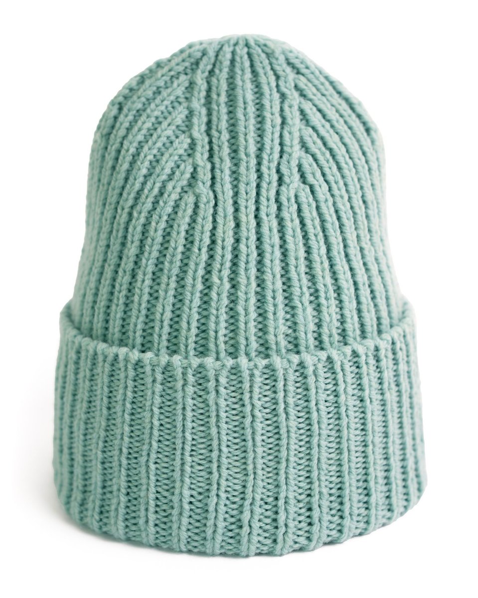 Czapka Damska Młodzieżowa Beanie Podwijana Zimowa 100% Wełna Virgin Polska