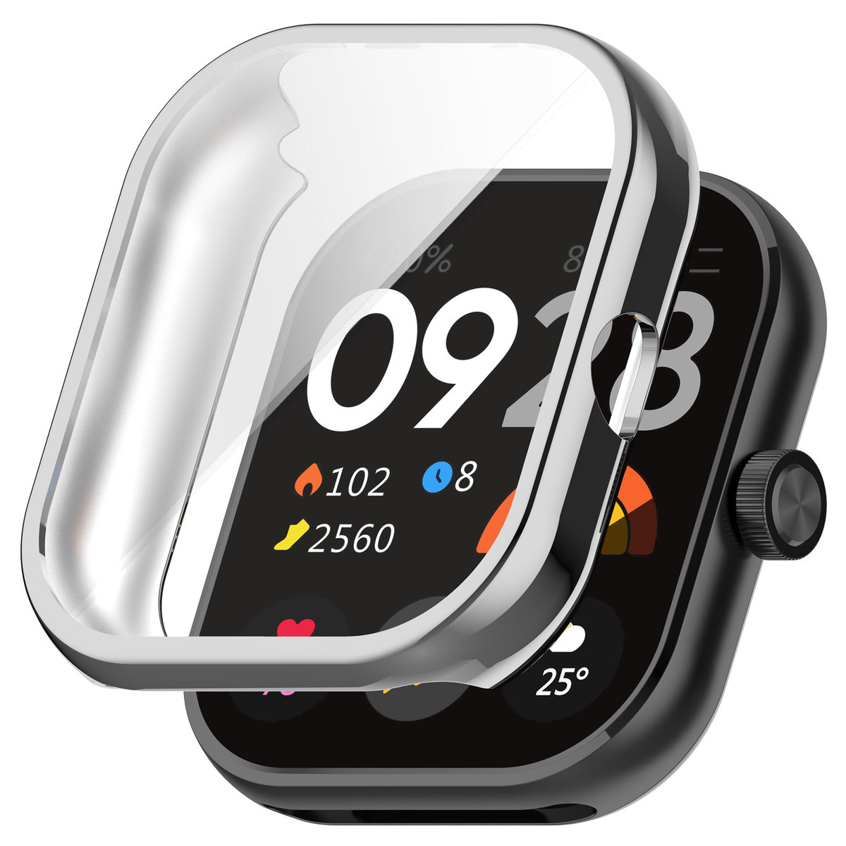 Pełne etui ochronne 360° Vanfone do Xiaomi Redmi Watch 4, srebrny