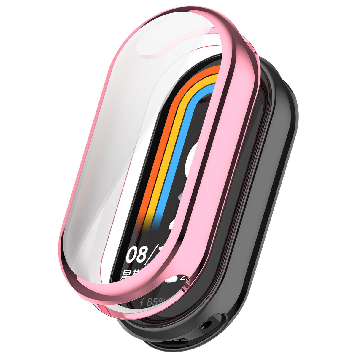 Pełne etui ochronne 360° Vanfone do Xiaomi Smart Mi Band 8/9, różowy