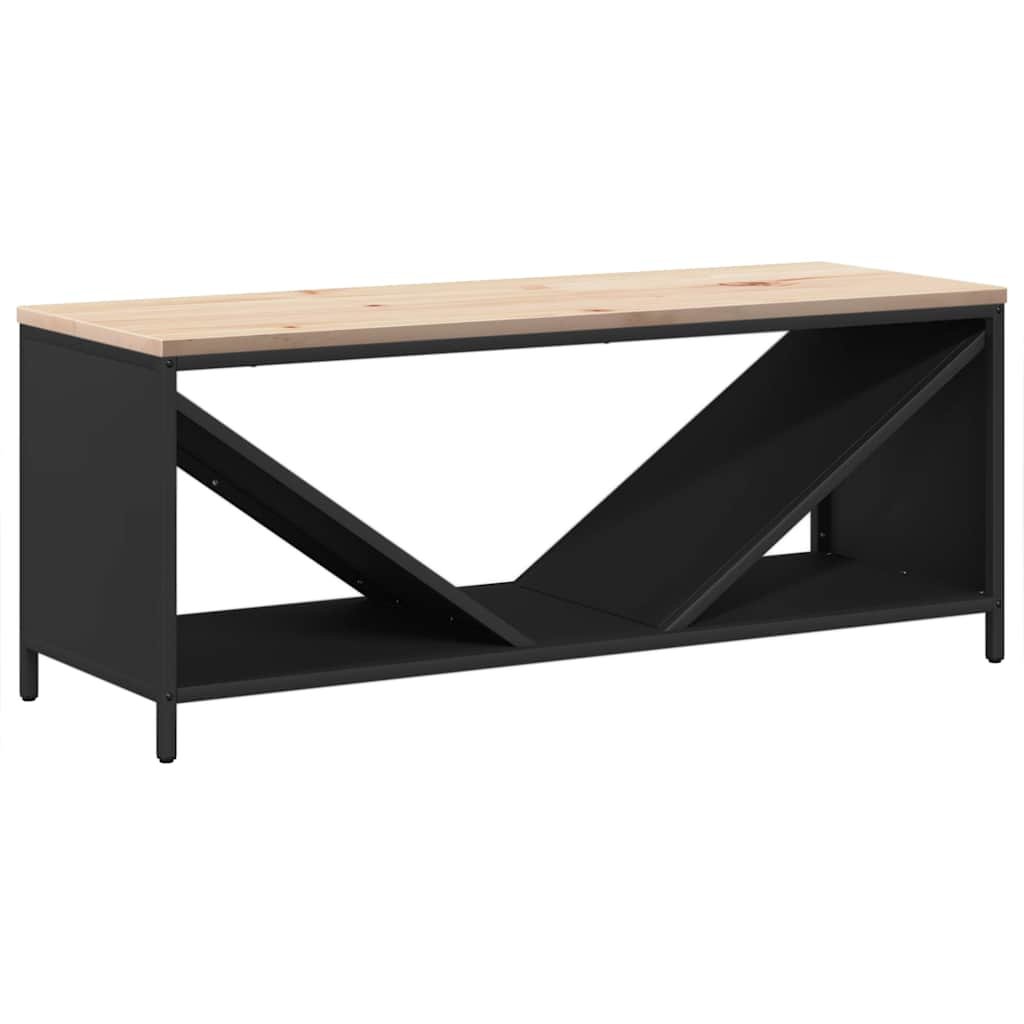 vidaXL Stojak na drewno opałowe z drewnianym blatem, 100,5x35,5x40 cm