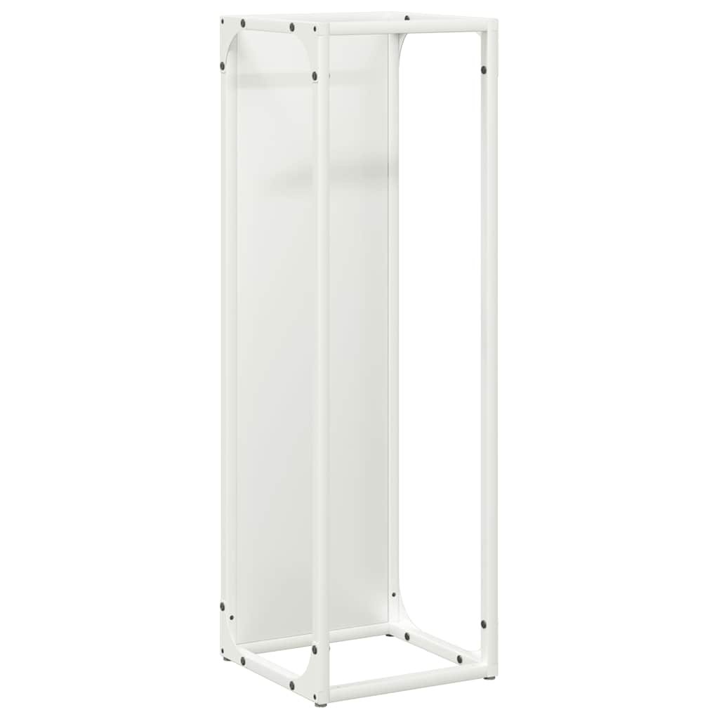 vidaXL Stojak na drewno opałowe biały 25x25x80 cm