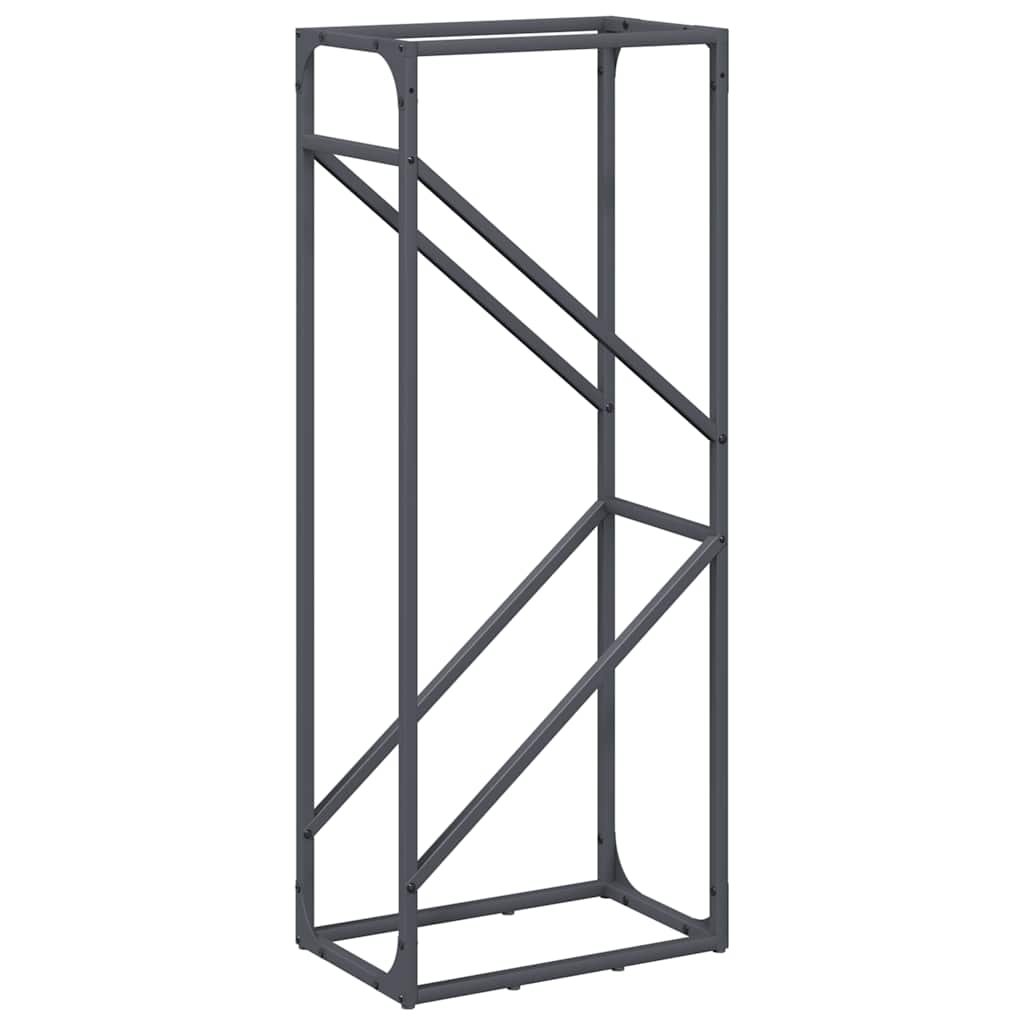 vidaXL Stojak na drewno opałowe, antracyt, 40x25x100 cm