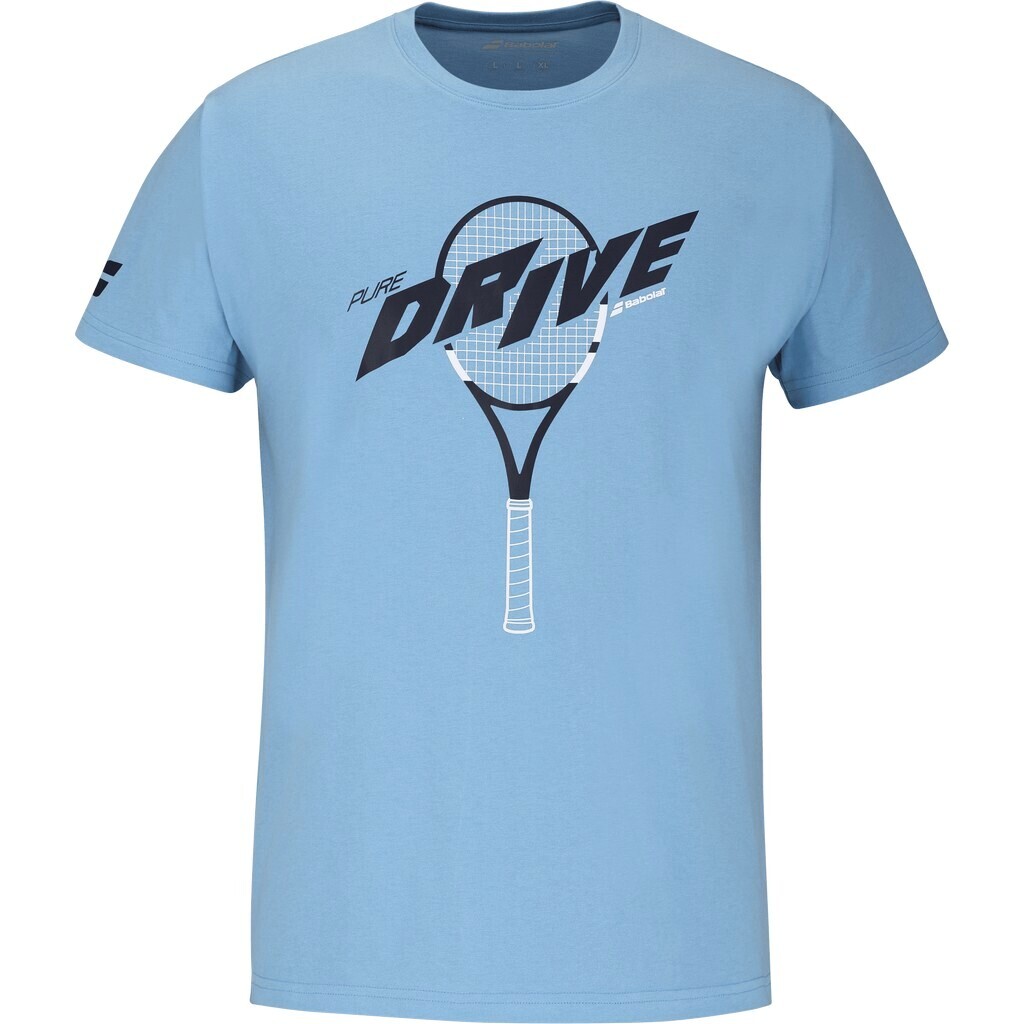 Koszulka męska Babolat Drive Cotton Tee Drive Heritage Blue XXL
