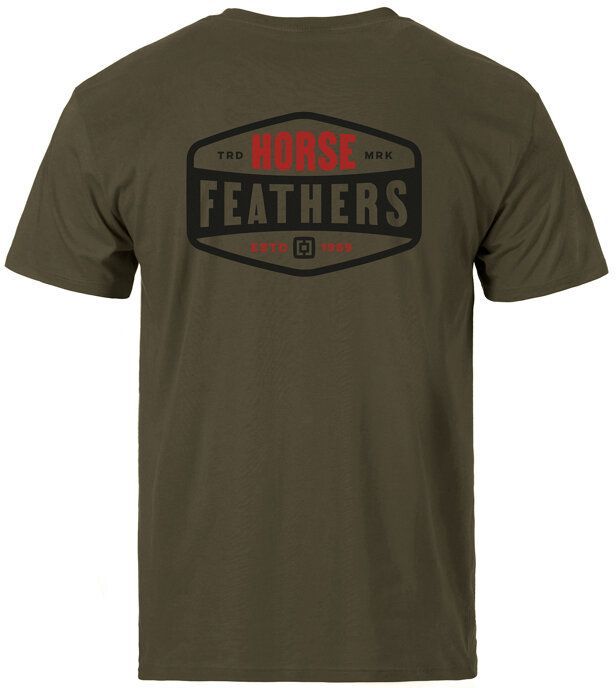 t-shirt HORSEFEATHERS HEXAGON II T-SHIRT Burnt Olive