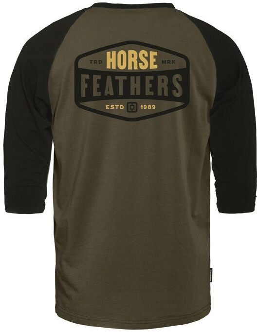 t-shirt HORSEFEATHERS HEXAGON II RAGLAN T-SHIRT Burnt Olive