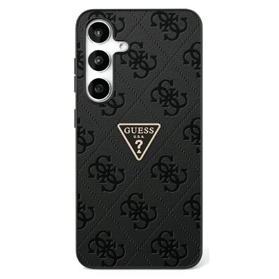 Etui GUESS Hot stamp 4G Pattern Triangle Metal Logo do Samsung Galaxy S25 Czarny