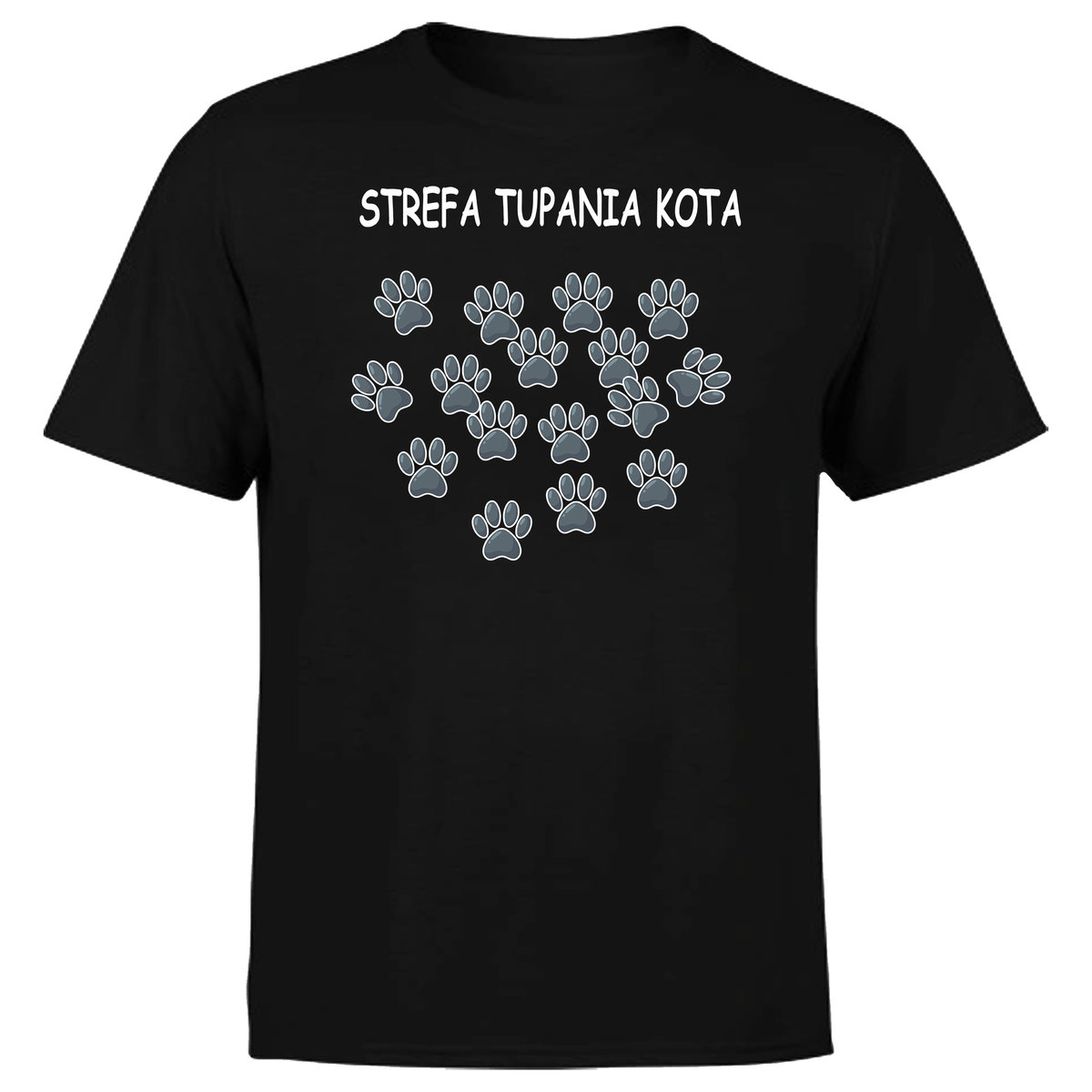 KOSZULKA MĘSKA Z NADRUKIEM STREFA TUPANIA KOTA ZWIERZAK KOT ŚMIESZNA 4XL