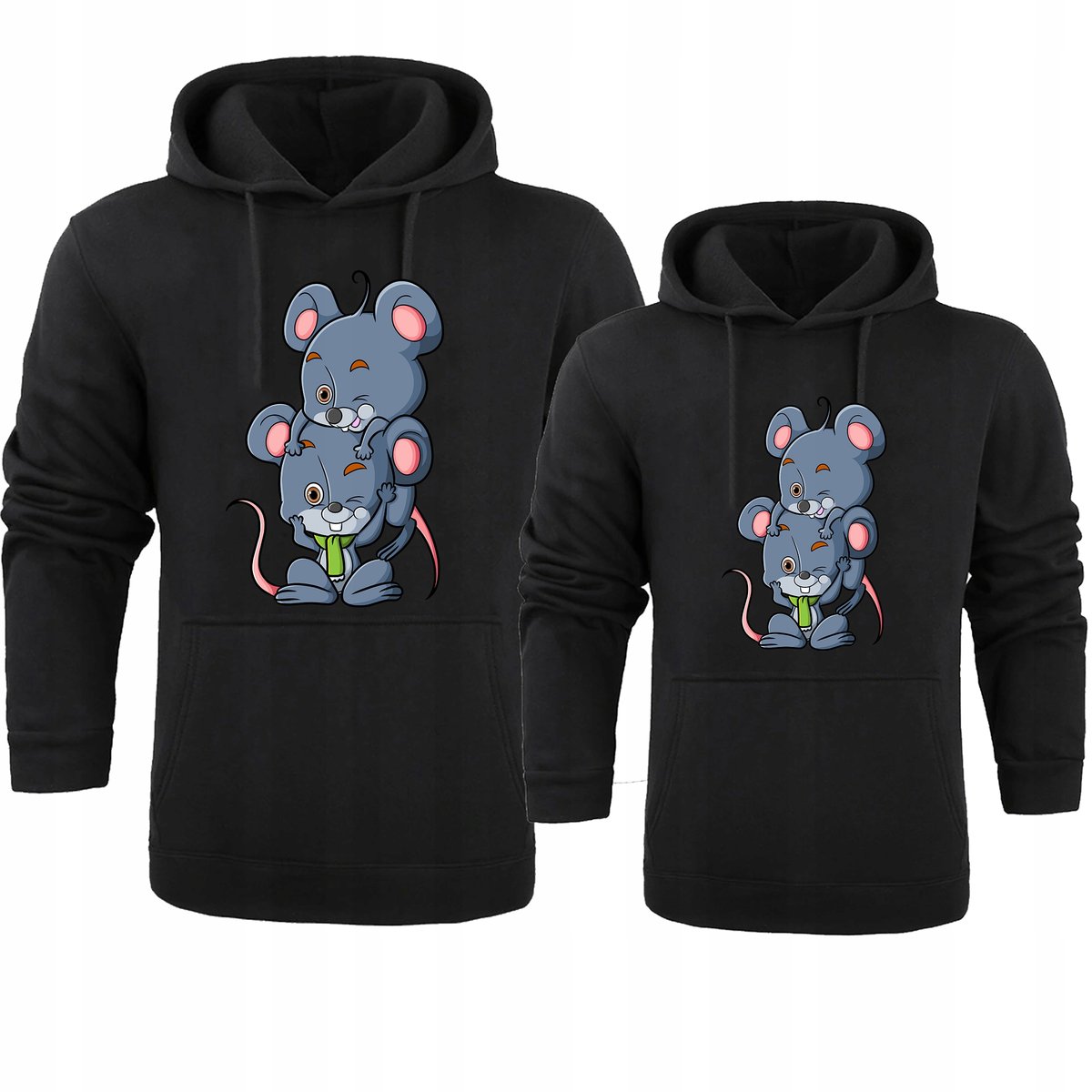 BLUZA DLA PAR DWIE BLUZY MYSZKI ZESTAW DLA ZALENTYNKI KOCHANYCH NA WA01 XXL