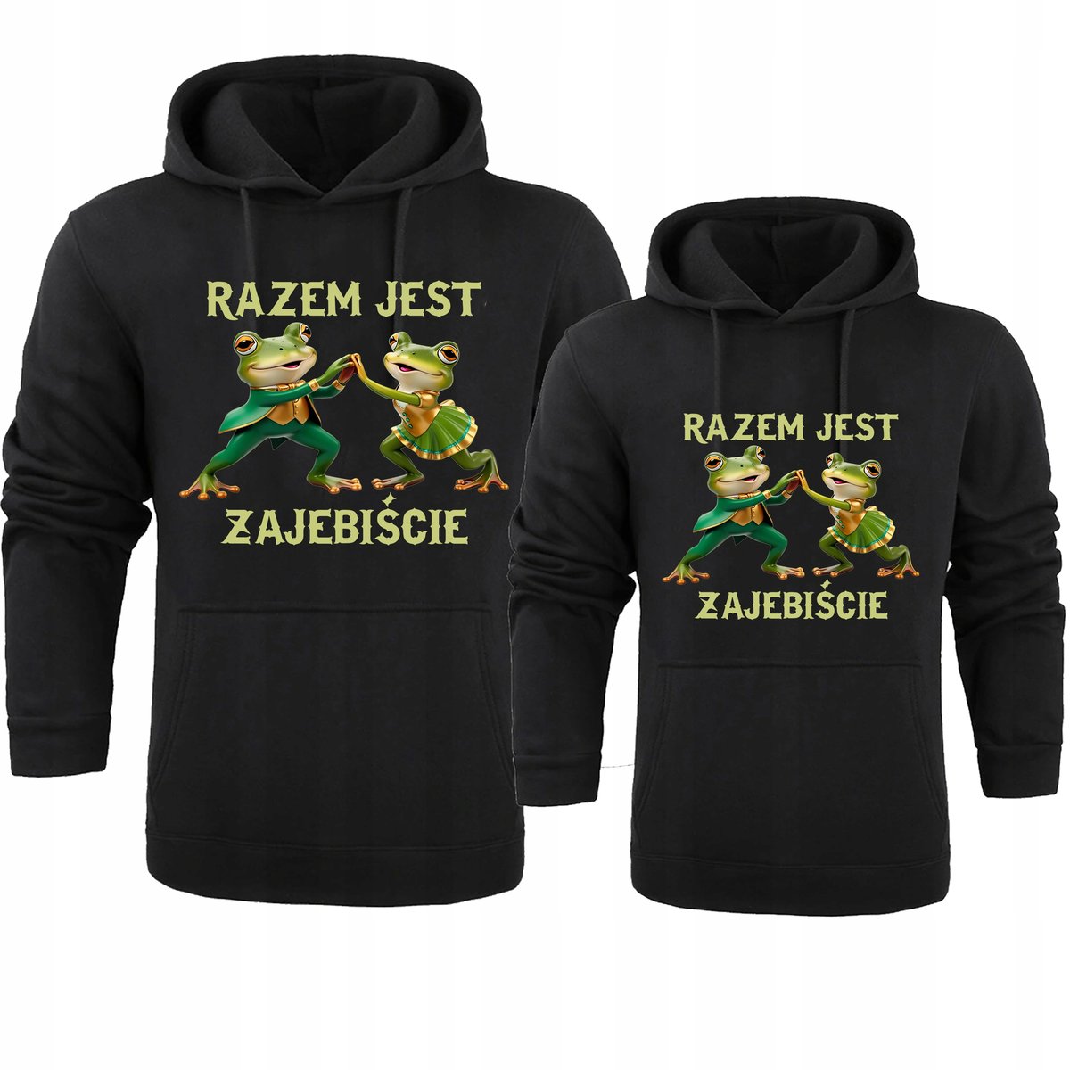 ZESTAW BLUZY DLA PAR BLUZA RAZEM JEST ŻAJEB*ŚCIE PREZENT NA WALENTYNKI M