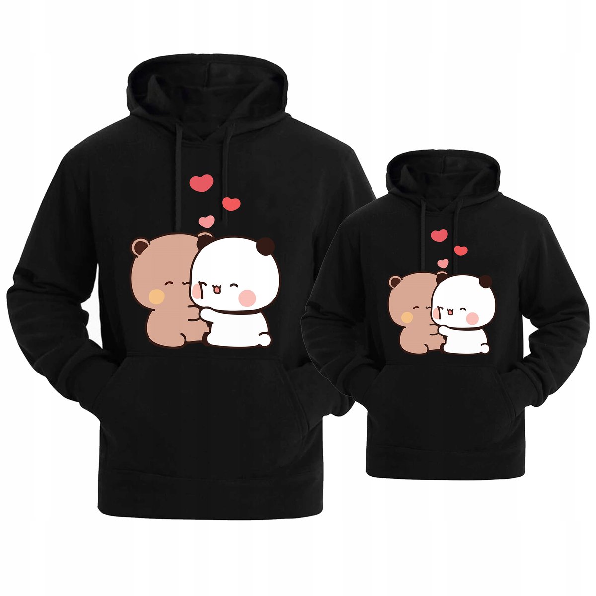 ZESTAW BLUZY DLA PAR LOVE MIŚ MISIE MIŁOŚĆ DLA ZAKOCHANYCH WALENTYNKI XXL