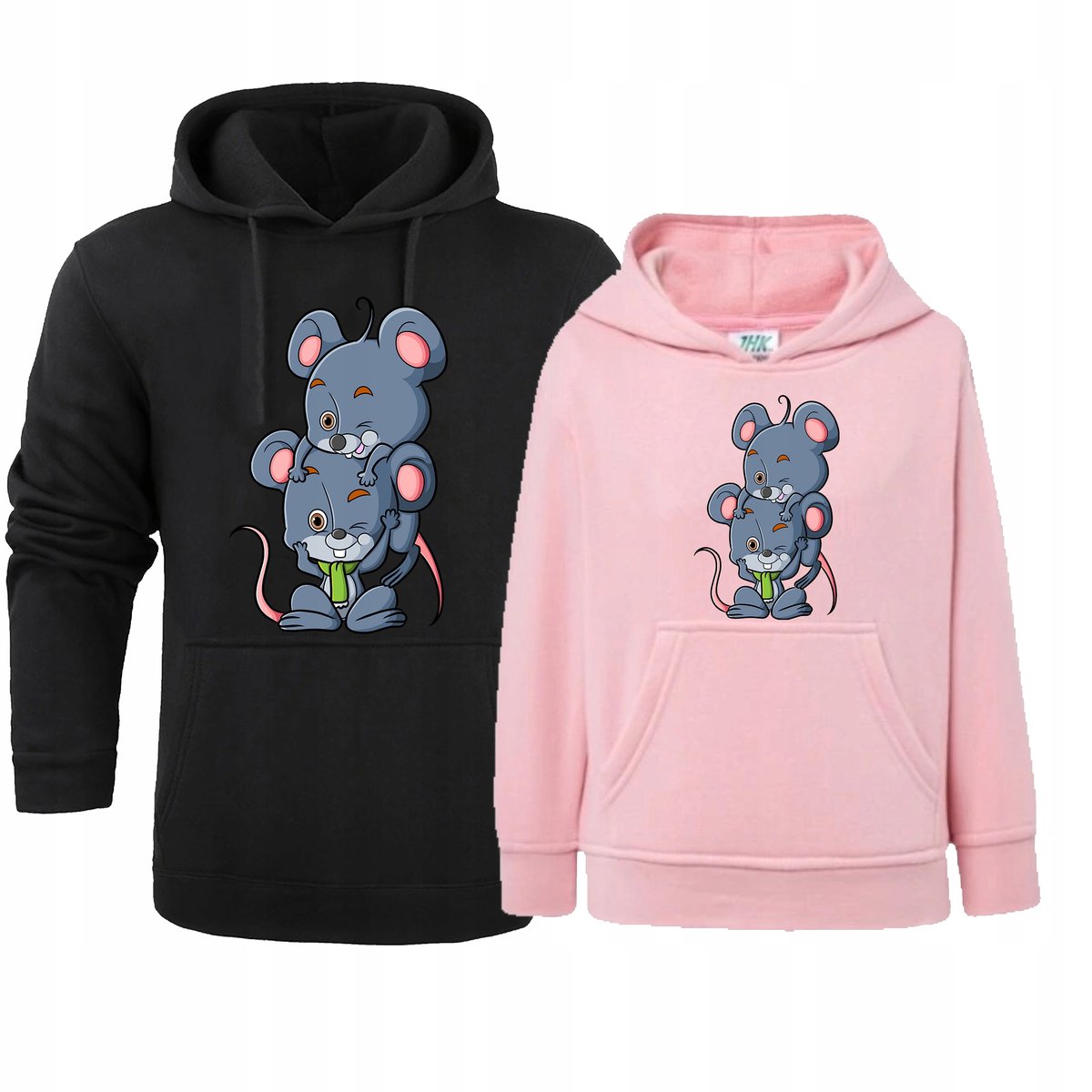 BLUZA DLA PAR DWIE BLUZY MYSZKI ZESTAW DLA ZAKOCHANYCH NA WALENTYNKI 02 XXL