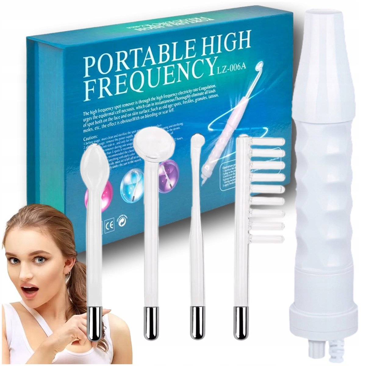 DERMA WAND DARSONWAL PRO D'ARSONVAL MOCNY 4 PELOTY DO SKÓRY TWARZY