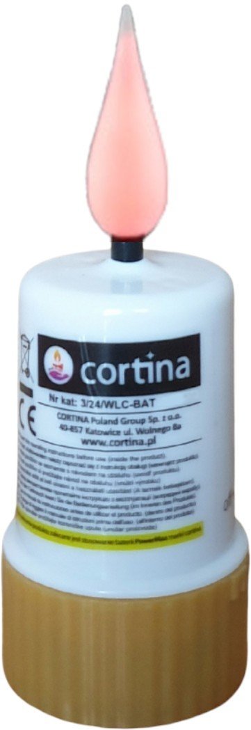 Znicz elektryczny LED CORTINA 3/24/WLC-BAT 1szt CZERWONY