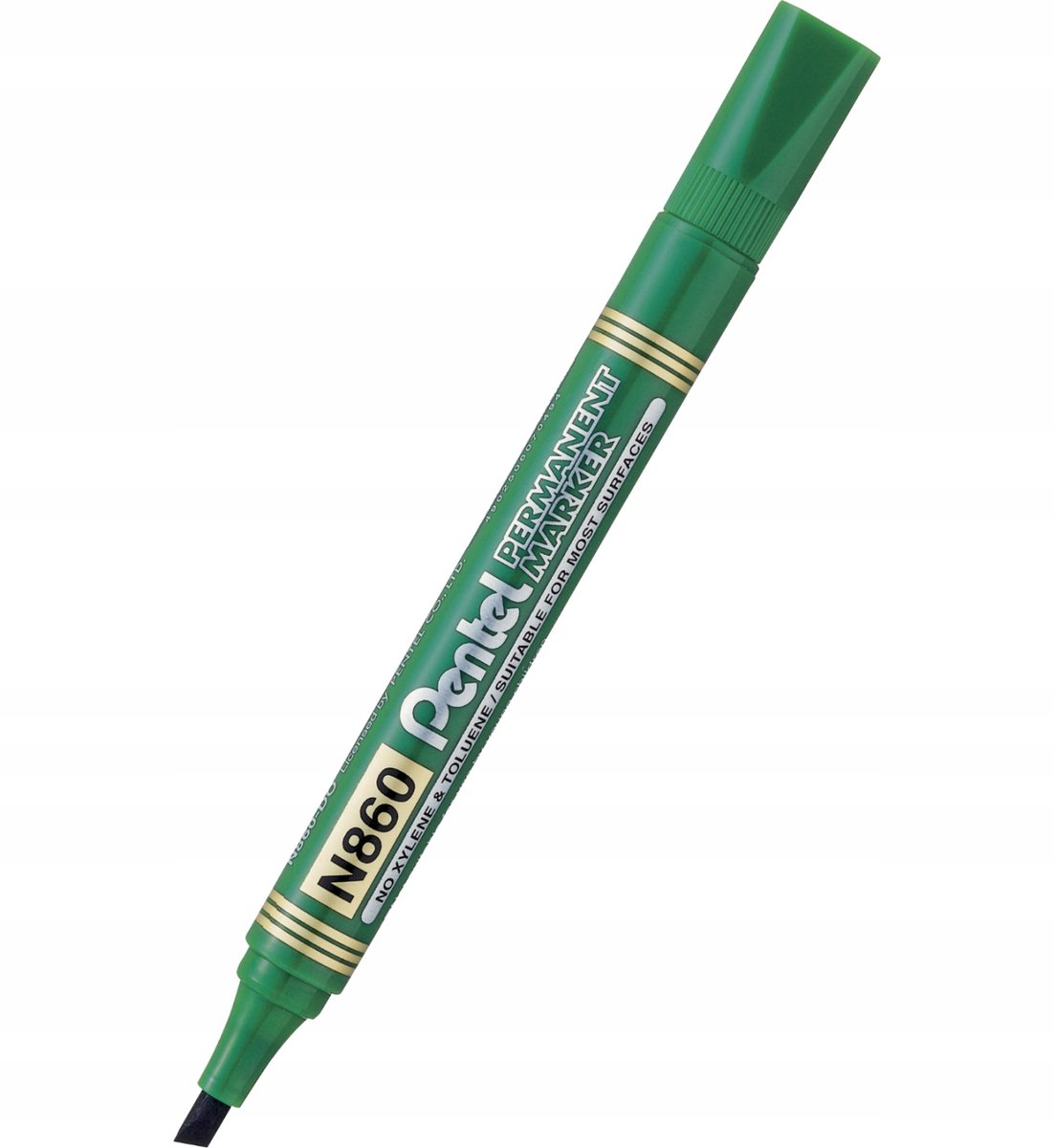 Marker permanentny Pentel N860 zielony ścięta k.