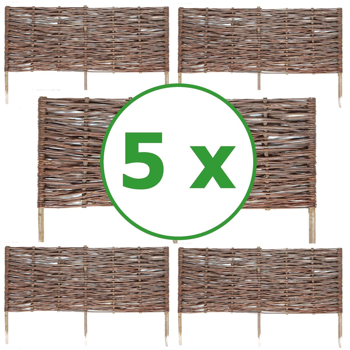 PALISADA OGRODOWA 60cmx40cm - 5 SZTUK PŁOTEK WIKLINOWY OBRZEŻE PRODUCENT