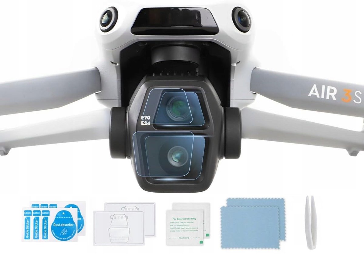 Osłony 4x Osłona Szkło Hartowane Na Obiektyw Do Drona Dji Air 3s / 3 S / Bhm915