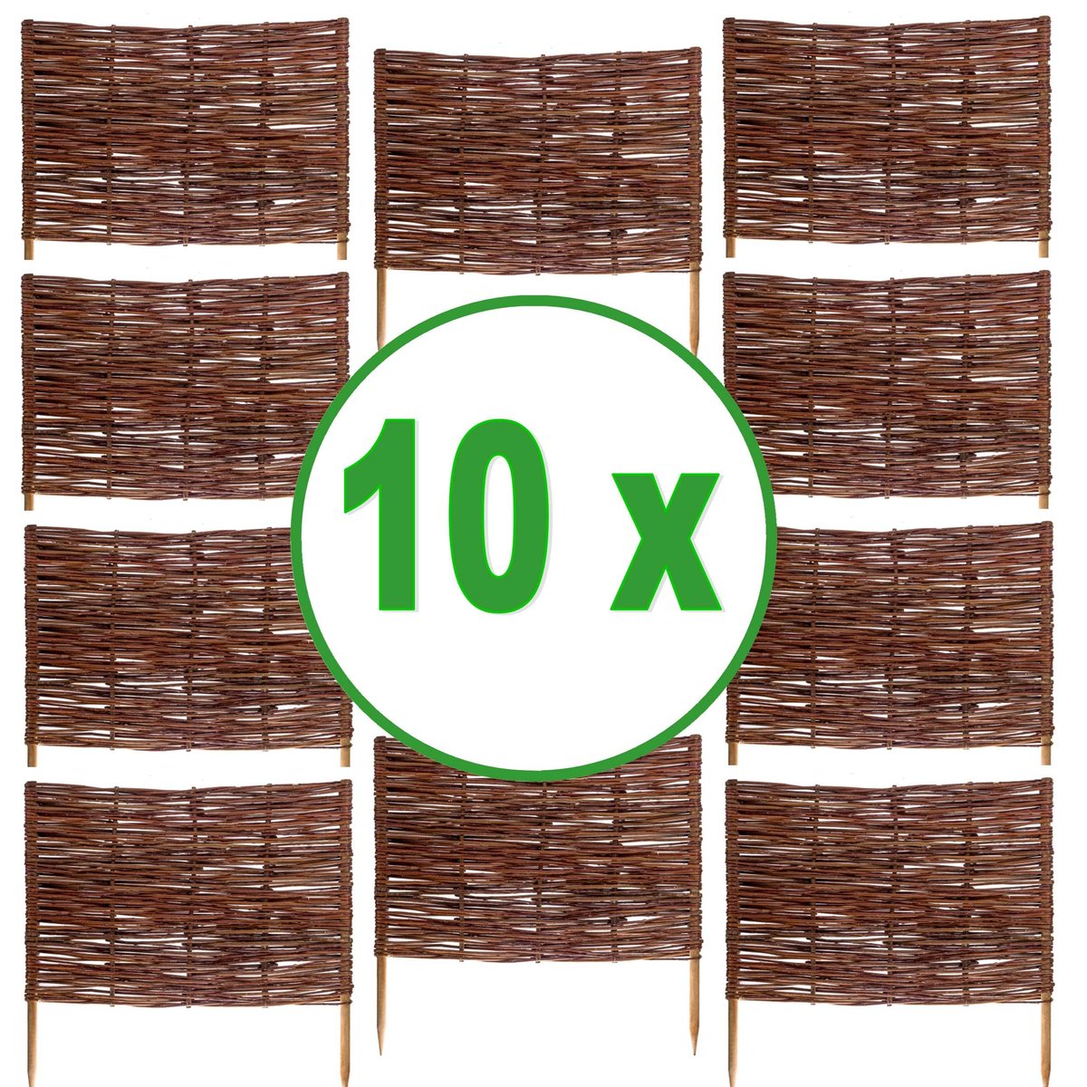 PALISADA OGRODOWA 60cmx40cm - 10 SZTUK PŁOTEK WIKLINOWY OBRZEŻE PRODUCENT