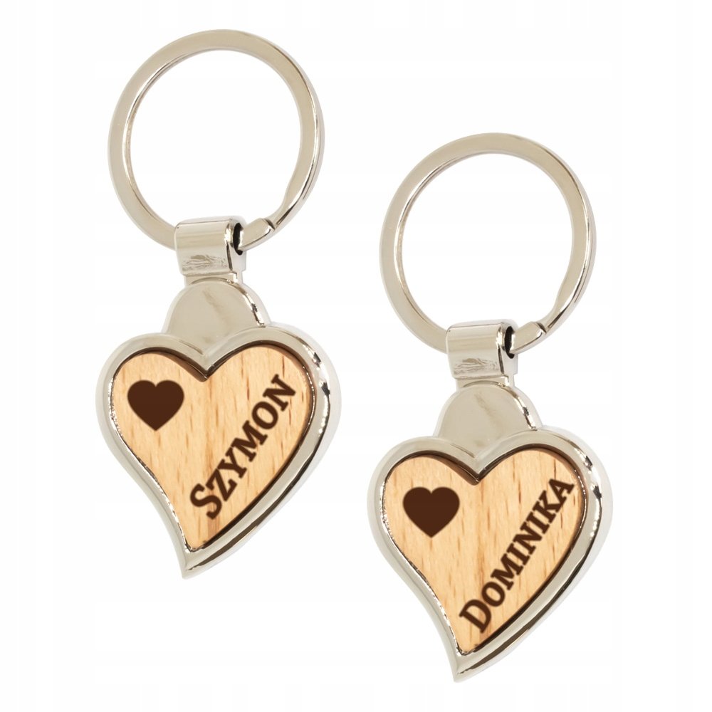 Brelok do kluczy dla par brelok z grawerem prezent na walentynki