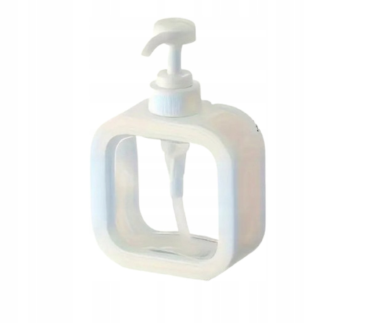Biały Dozownik Do Mydła Płynu 500Ml Naczyń Pojemnik Kuchenny Łazienkowy