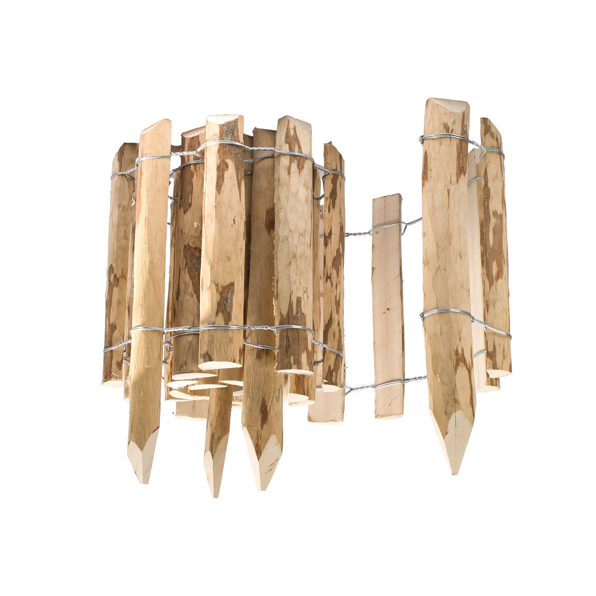 PALISADA WBIJANA PŁOTEK OBRZEŻE OGRODOWE LESZCZYNOWE 35x300cm NATURALNY