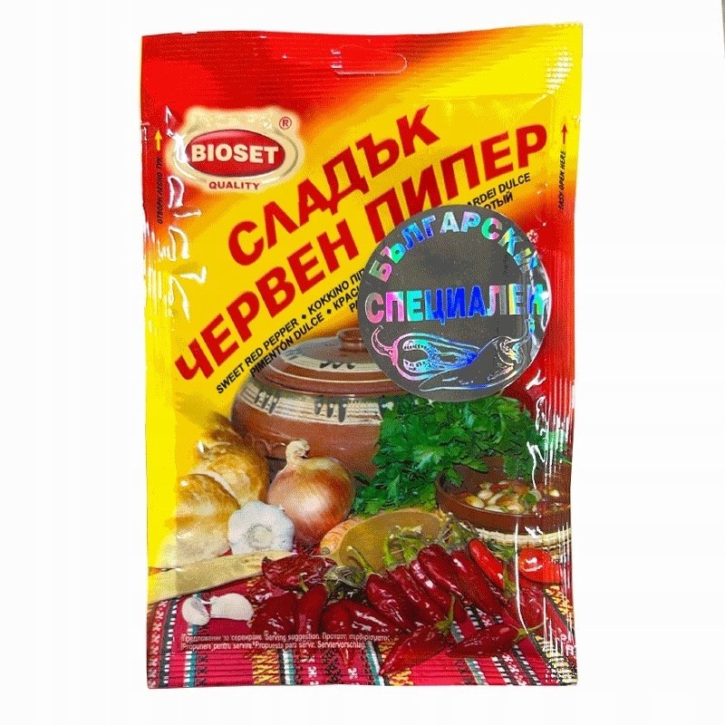 Papryka czerwona 100%, słodka mielona, Bułgarska Bioset XXL 50g