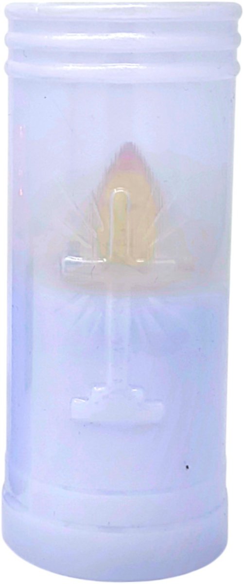 Wkład do znicza LED CORTINA 4/24/WLC 13.5CM BIAŁY + POMARAŃCZOWY