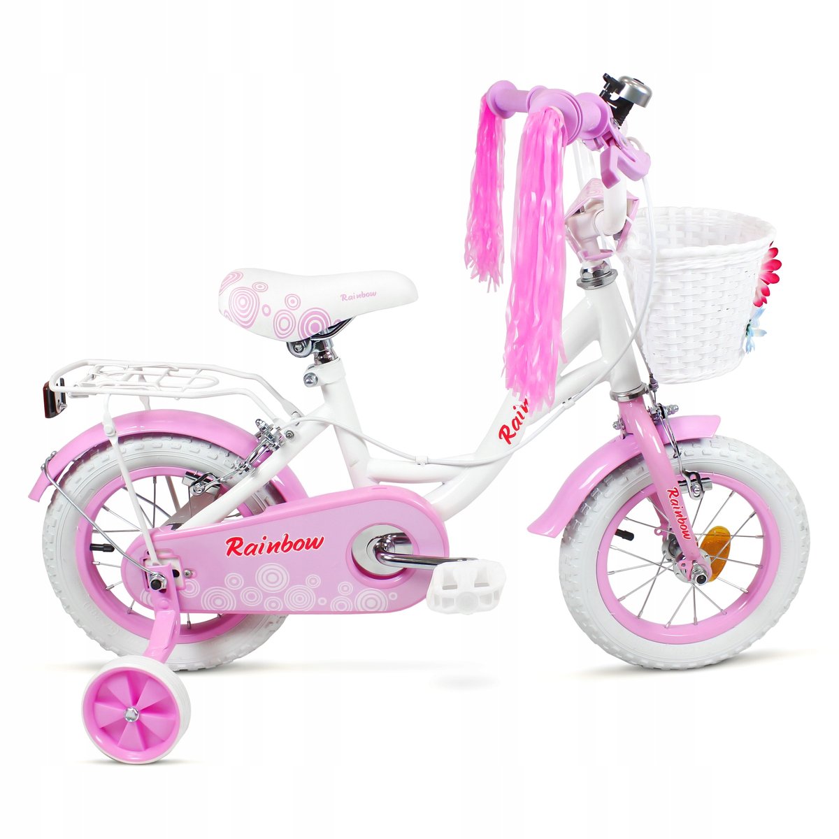Rower dziecięcy SIrox Rainbow 12 White/Pink 12