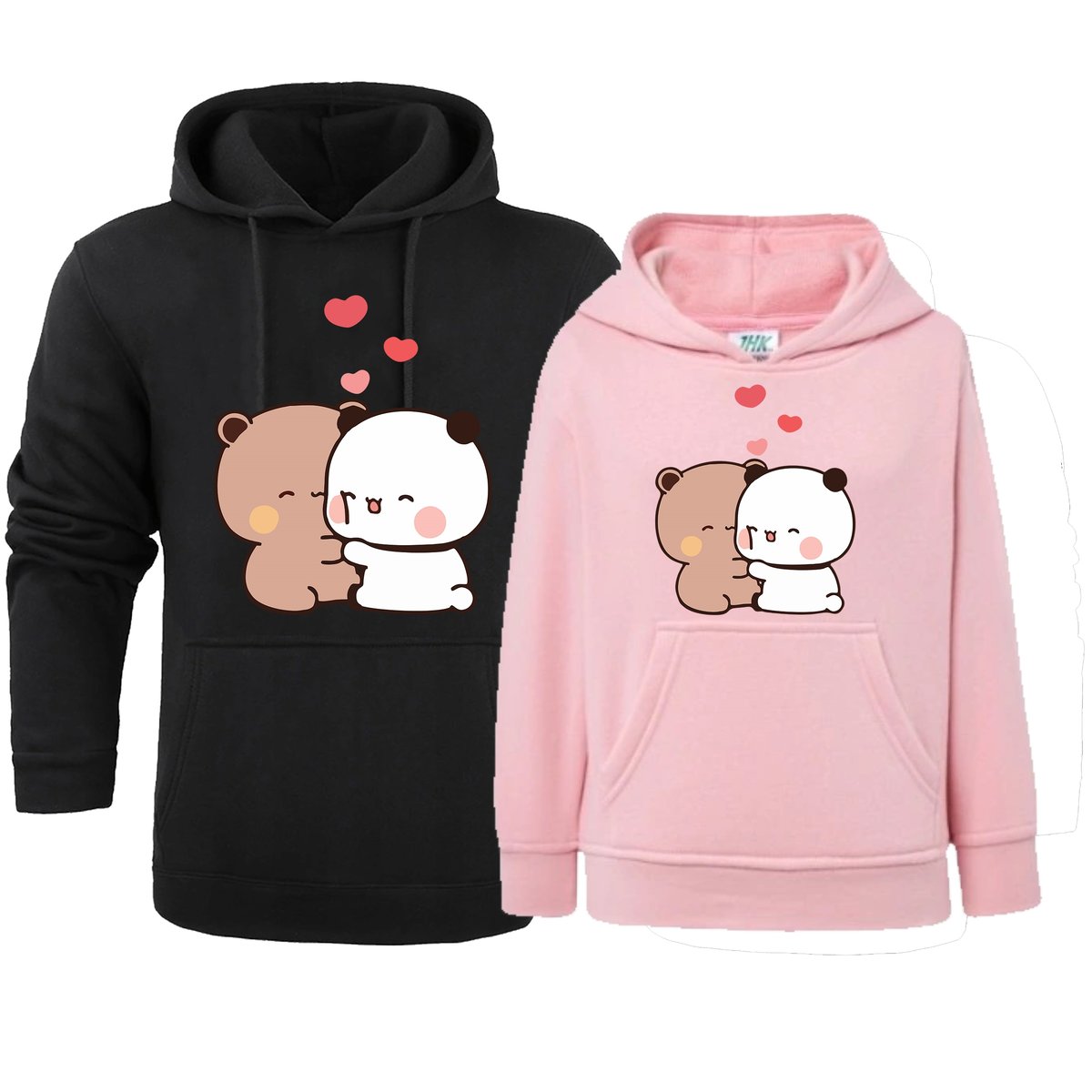ZESTAW BLUZY DLA PAR LOVE MIŚ MISIE MIŁOŚĆ DLA ZAKOCHANYCH WALENTYNKI L