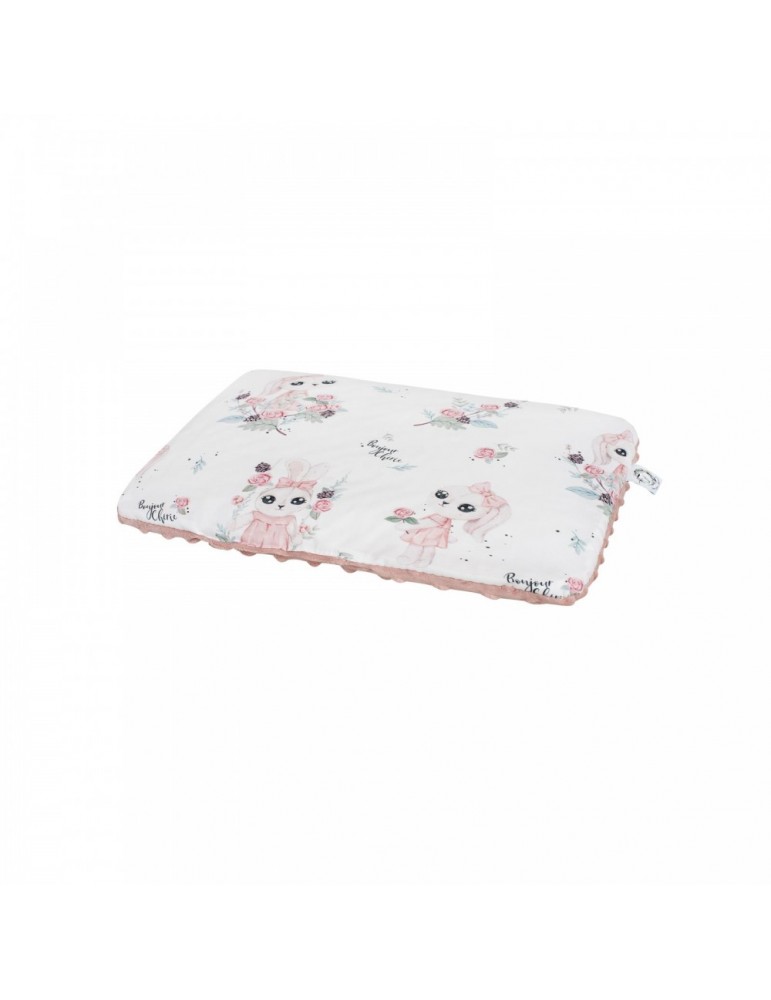 Bonjour poduszka mała 25/30 Romantyczny królik Minky sepia rose
