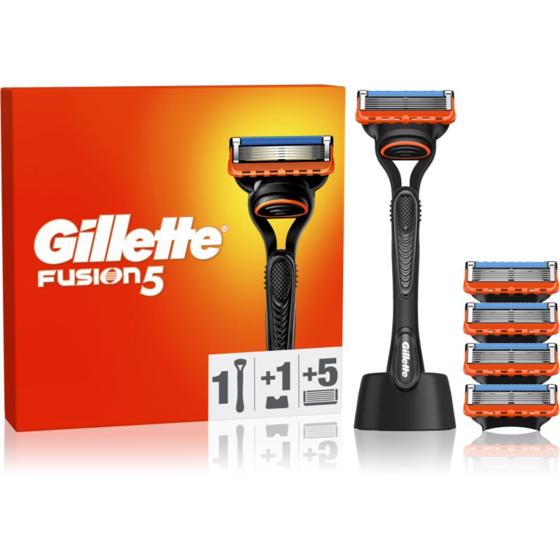 Golarka GILLETTE Fusion5 + 5 ostrzy + Stojak
