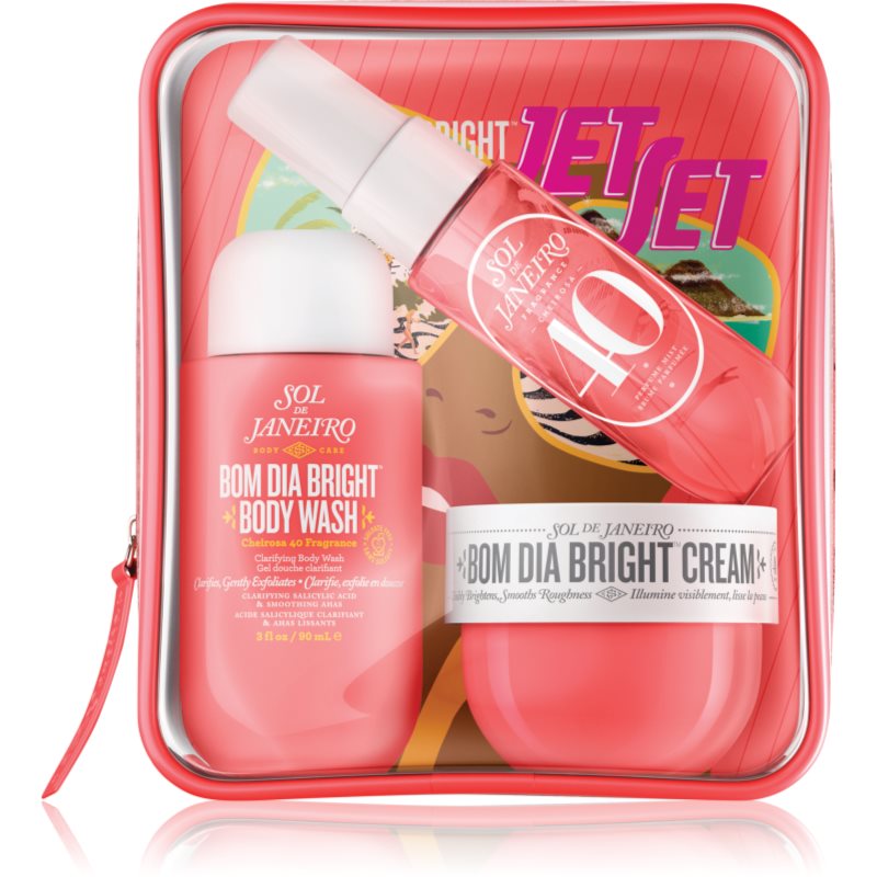 Sol de Janeiro Bom Dia Bright Jet Set żel pod prysznic 90ml + krem do ciała 50ml + spray 30ml