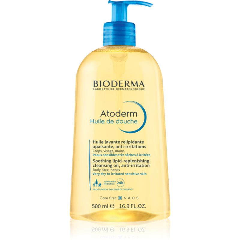Bioderma Atoderm Shower Oil intensywnie odżywiający i łagodzący olejek pod prysznic do skóry suchej i podrażnionej 500 ml