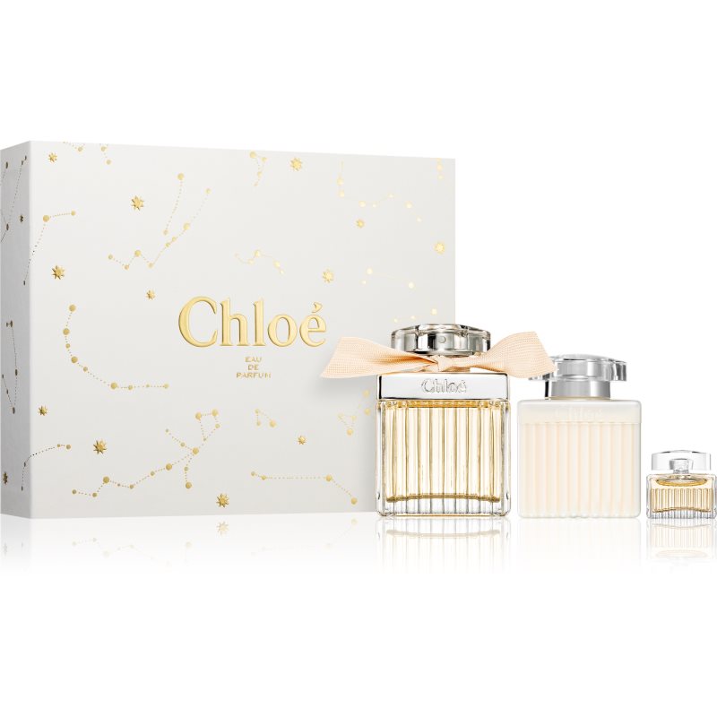 Chloe - zestaw (Chloe woda perfumowana 100ml + Balsam do ciała 100ml + woda perfumowana 5ml)