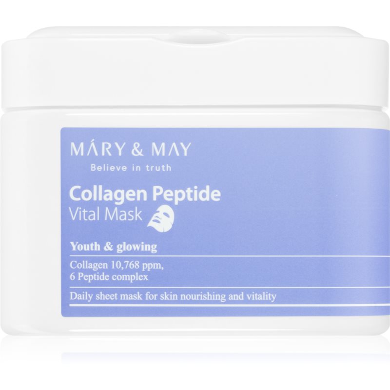 Mary&May, Collagen Peptide Vital Mask, 30szt