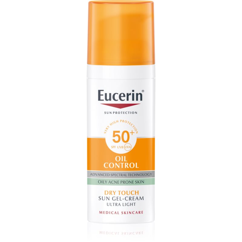 Eucerin Oil Control SPF 50+ krémový gél na opaľovanie na tvár 50 ml