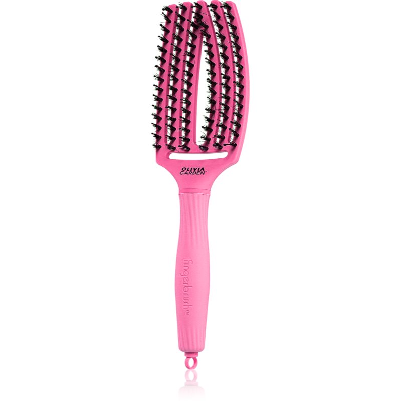 Olivia Garden Fingerbrush Combo, szczotka do włosów, Amazonki róż po zdrowie, Bubble Pink