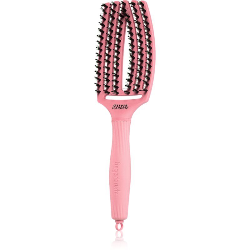 Olivia Garden Fingerbrush Combo, szczotka do włosów, Amazonki róż po zdrowie, Soft Pink